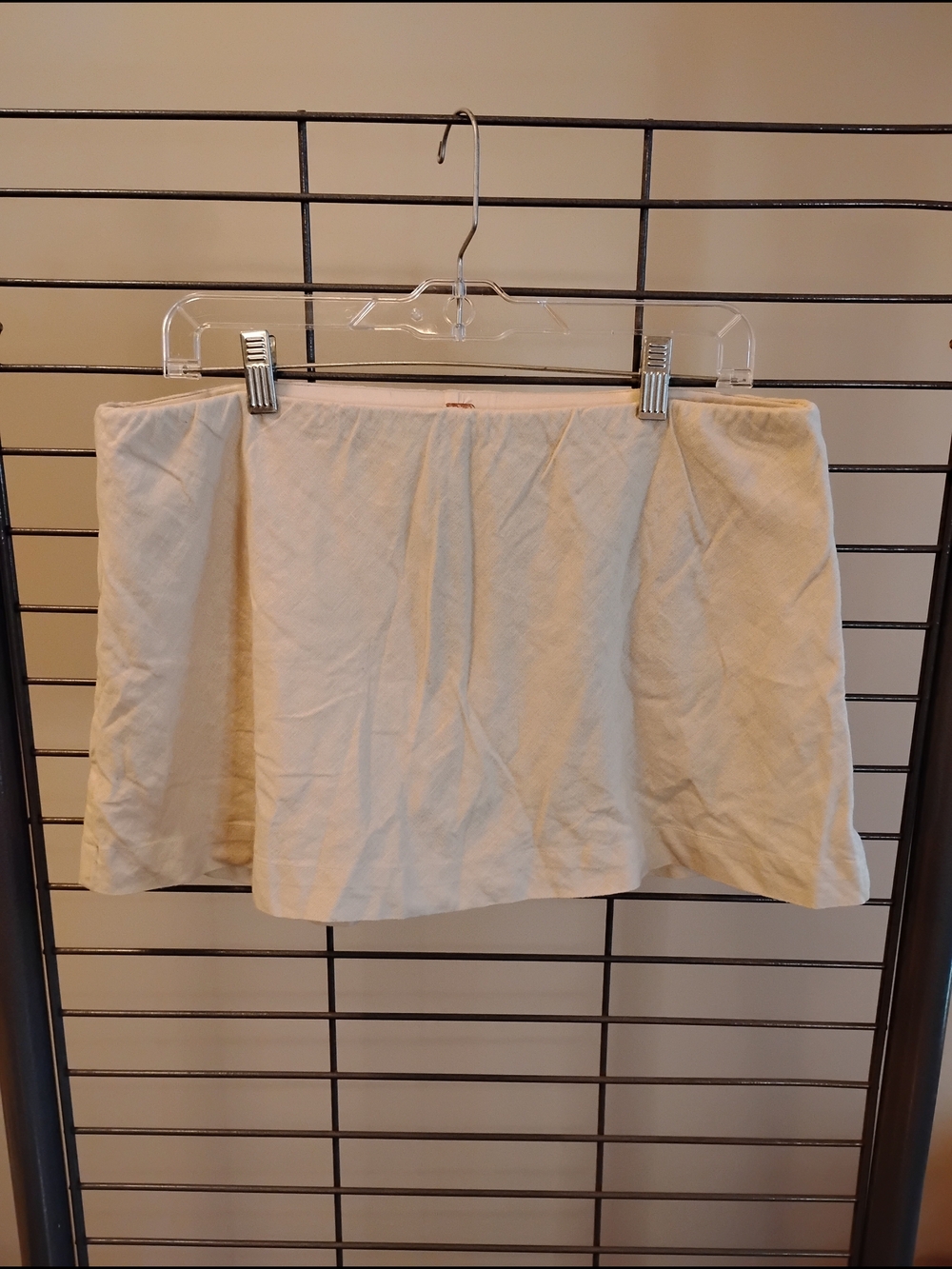 Free People Cream Mini Skirt - Soft Flared Silhouette